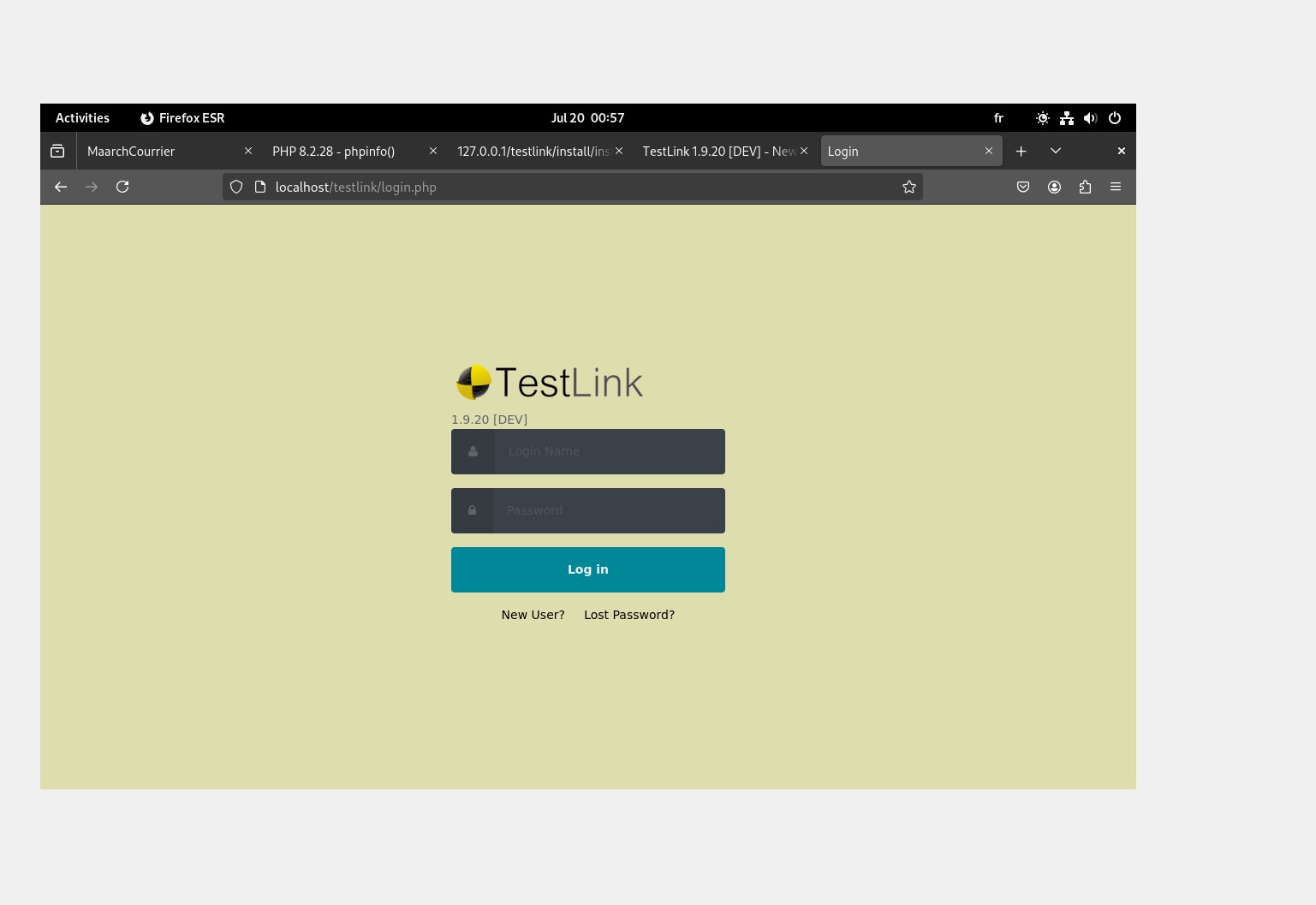 Login TestLink